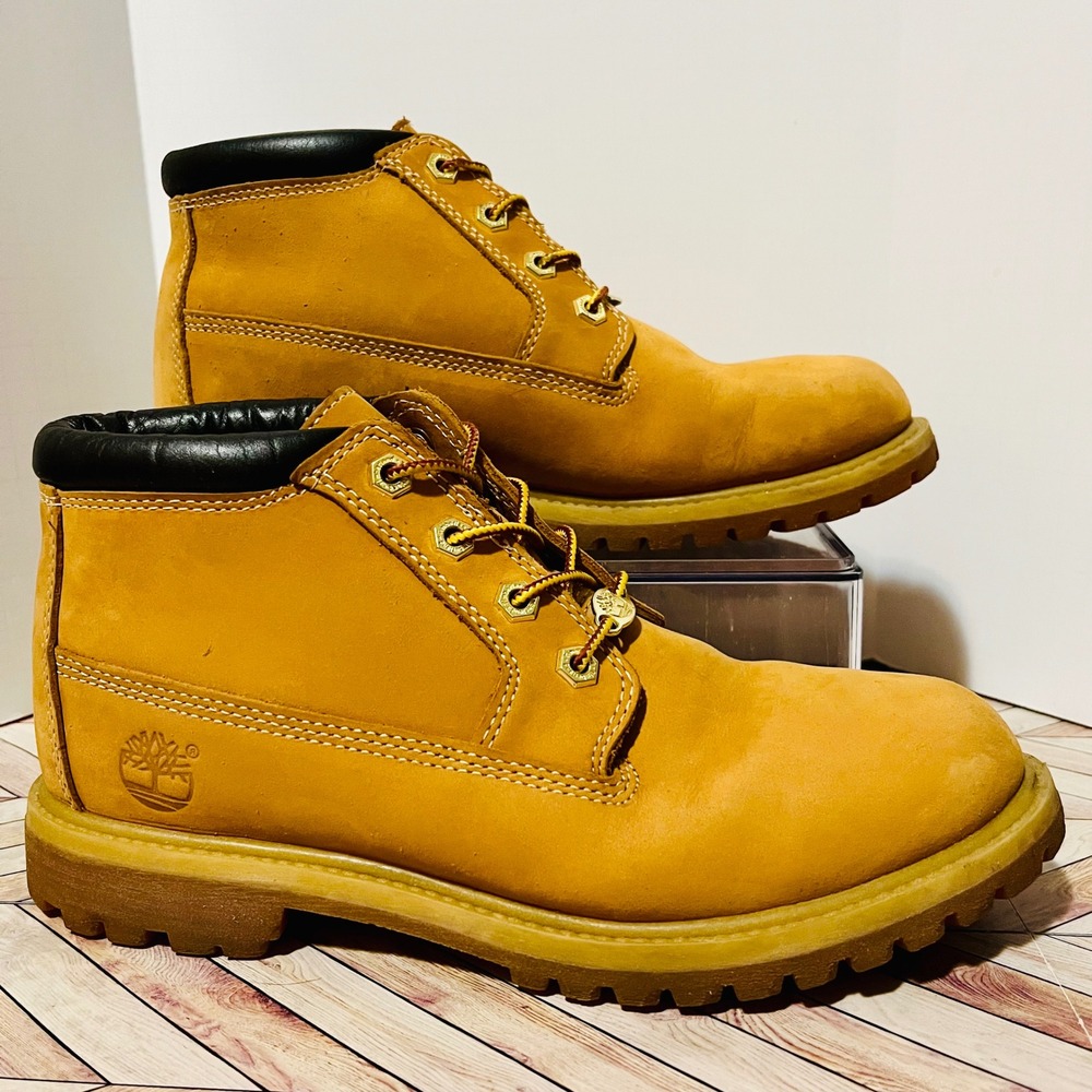 Timberland Nellie Mid Chukka Boots Women 8.5 Wheat Nubuck Waterproof Ankle 23399